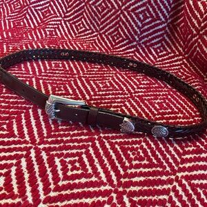 Brighton Brown Women’s Large Leather Belt with Silver Buckle